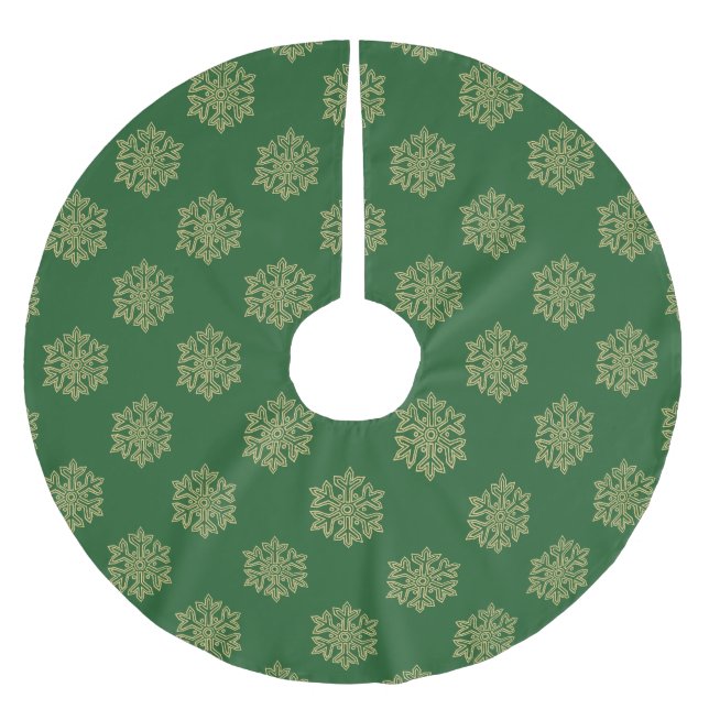 Simply Christmas Collection - Snowflake Brushed Polyester Tree Skirt (Front)