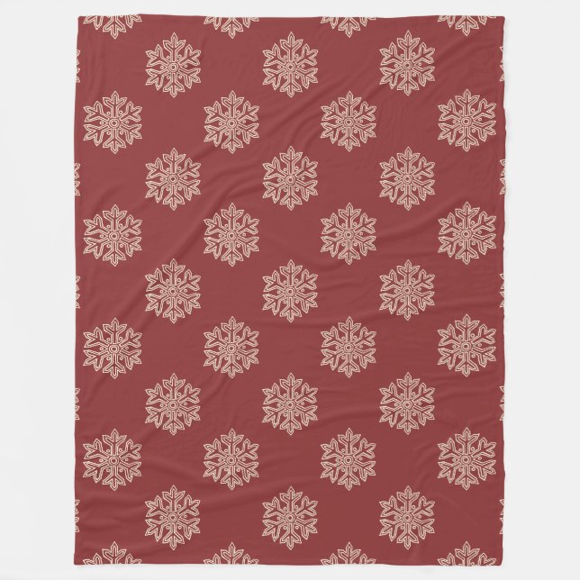 Simply Christmas Collection - Snowflake Fleece Blanket (Front)