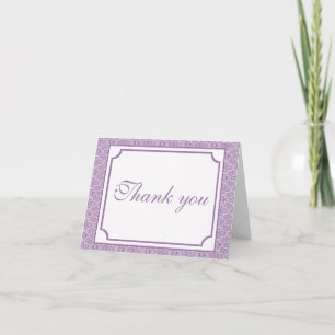 Simply Classic Damask Thank You Card