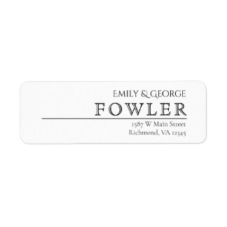 Simply Classic Return Address Label