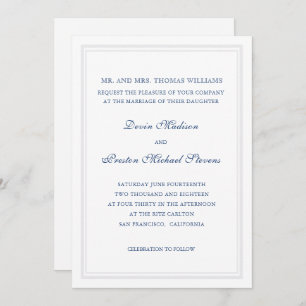 Simply Classic Wedding Invitation