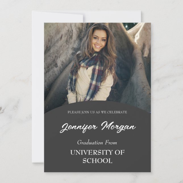 Simply Classy Photo Graduation Invitation (Front)