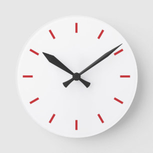 Simply clock with red dials