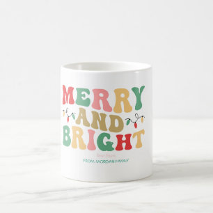 Simply Colourful Merry And Bright String Lights Coffee Mug