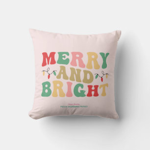 Simply Colourful Merry And Bright String Lights Cushion