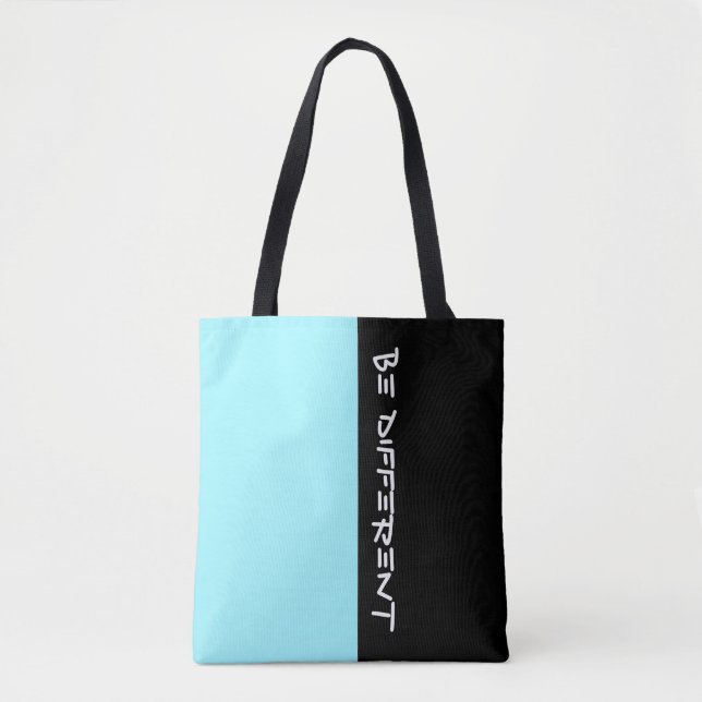 Simply colours CYAN BLUE & your Text Tote Bag (Front)