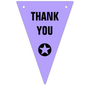 Simply colours & Icons + your Text: THANK YOU Bunting