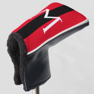 Simply colours & stripe black + your Monogram Golf Head Cover