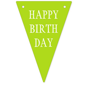 Simply colours & your Text: HAPPY BIRTHDAY Bunting