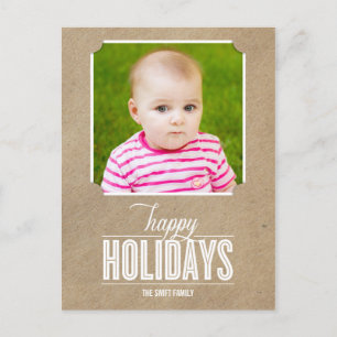 Simply Crafted Holiday Photo Card Postcard