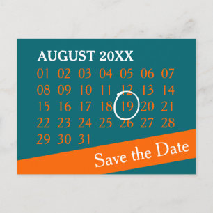 Simply Custom Calendar + your photo, backgr., text Announcement Postcard