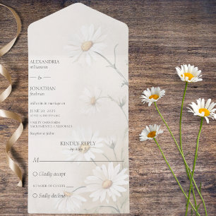 Simply Daisies All In One Invitation