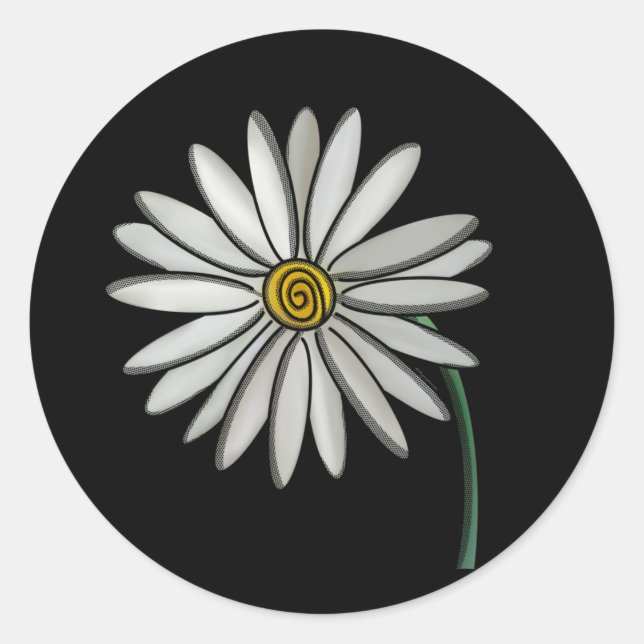 Simply Daisies Classic Round Sticker (Front)