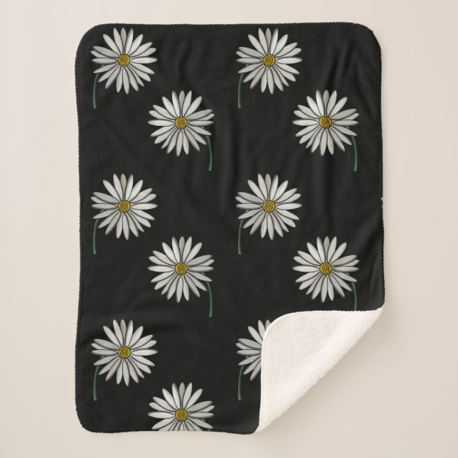 Simply Daisies  Sherpa Blanket (Front)