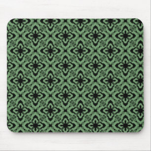 Simply Dazzling Damask Mousepad, Green Mouse Mat
