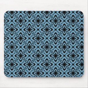 Simply Dazzling Damask Mousepad, Light Blue Mouse Mat