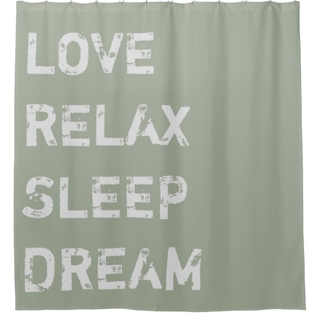 Simply design "only colours & words" shower curtain (Front)