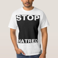 Simply design "rectangle black STOP HATRED"