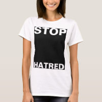 Simply design "rectangle black STOP HATRED"