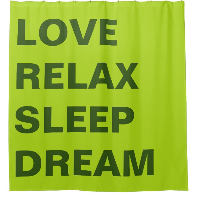 Simply design "rectangle spring green" shower curtain (Front)