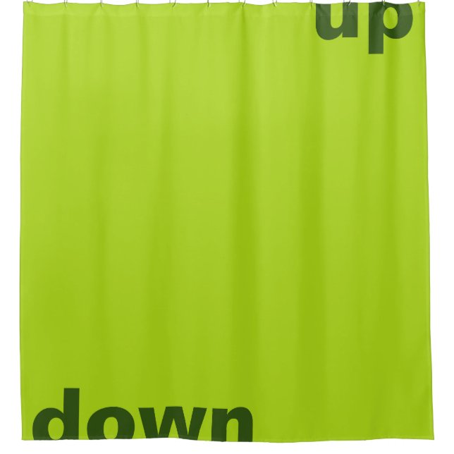 Simply design "rectangle spring green up down" shower curtain (Front)