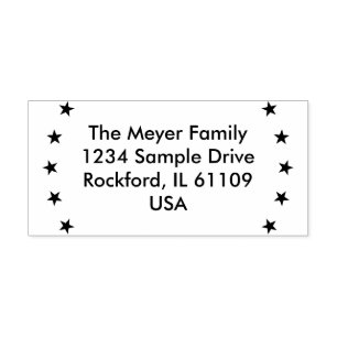 Simply Design Stars - Your Address & ideas Self-inking Stamp