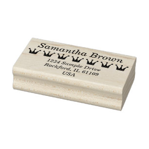 Simply Design & vintage Crown border + your idea Rubber Stamp