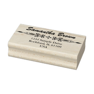 Simply Design with vintage border + your ideas Rubber Stamp