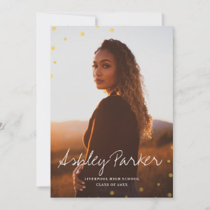 Simply Dots Photo Graduate Announcement Card