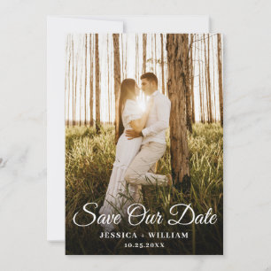 Simply Elegant 2 Photo Wedding Save The Date