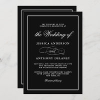 Simply Elegant Affair Black and White Wedding