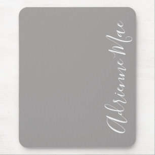 Simply Elegant Ash Grey Personalised Mouse Mat
