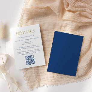 Simply Elegant Bar Mitzvah-QR Code Detail Card