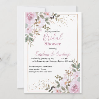 Simply Elegant Bridal Shower Invitation