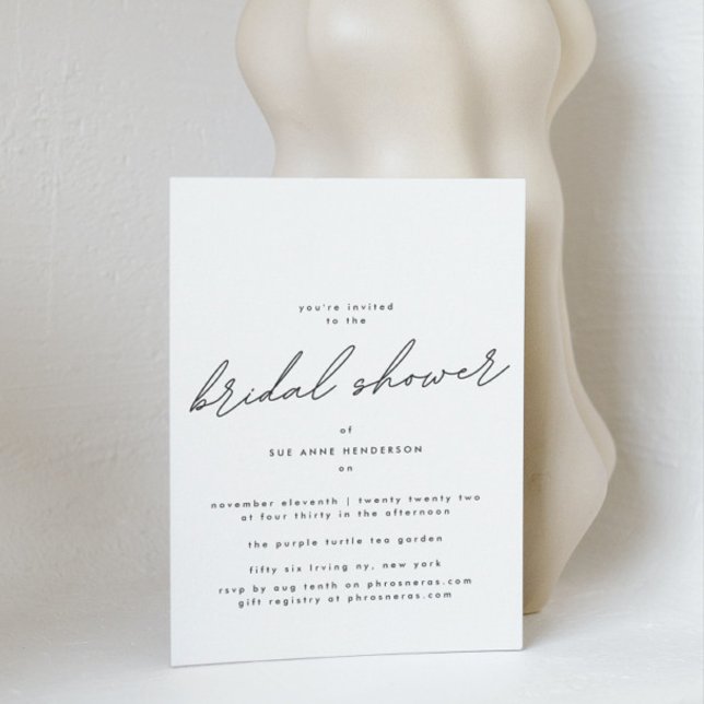 Simply Elegant Bridal Shower Invitation (Creator Uploaded)