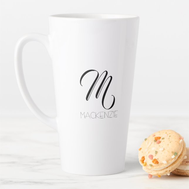Simply Elegant Custom Personalised Latte Mug (In Situ)