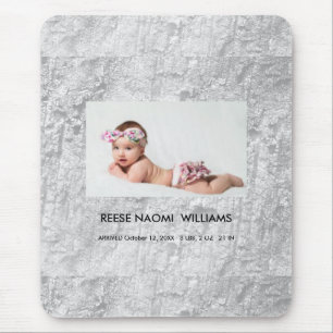 Simply Elegant cute Baby Girl Photo Mouse Mat