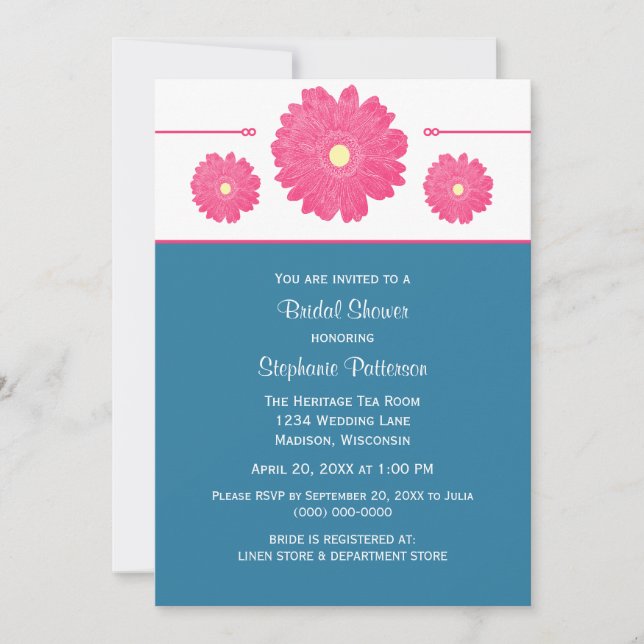 Simply Elegant Daisies Bridal Shower Invite (Front)