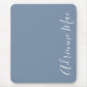 Simply Elegant Denim Blue Personalised Mouse Mat