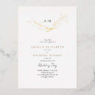 Simply Elegant Foliage Wedding Gold