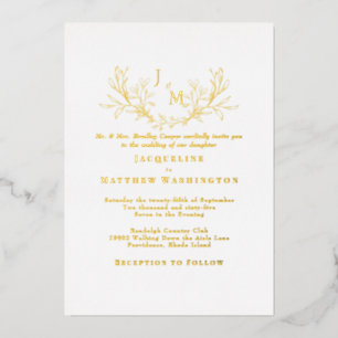 Simply Elegant  Foliage White Wedding Gold