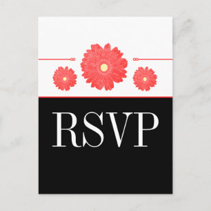 Simply Elegant Gerbera Daisies RSVP Postcard