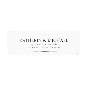 SIMPLY & ELEGANT GOLD FRAME RETURN ADDRESS
