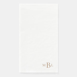 Simply Elegant Gold Monogram Ii Napkin