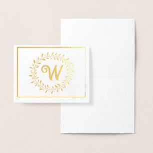 Simply Elegant Gold or Silver Ornament Foil Card