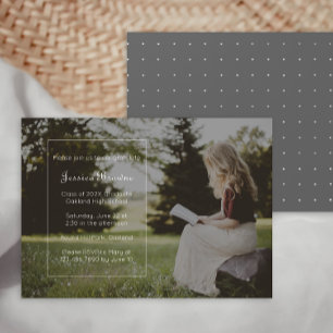 Simply Elegant Graduation Party Photo Invitation