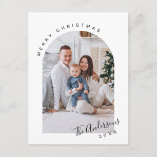 Simply Elegant Holiday PHOTO Christmas Greeting Postcard