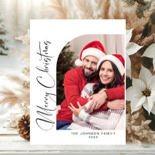 Simply Elegant Holiday PHOTO Christmas Greeting Postcard