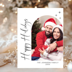Simply Elegant Holiday PHOTO Christmas Greeting Postcard