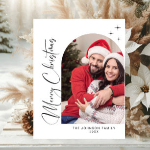 Simply Elegant Holiday PHOTO Christmas Greeting Postcard